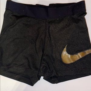 Black and Gold Nike Pros